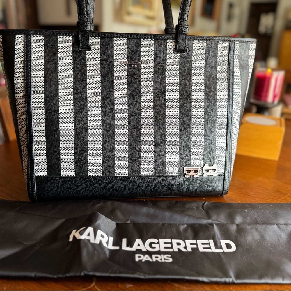 Karl Lagerfeld Striped Tote